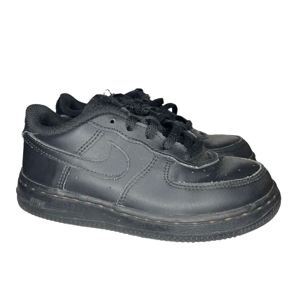 Nike Air Force 1 Triple Black 314194-009 Toddler Shoes Unisex - Size 10C